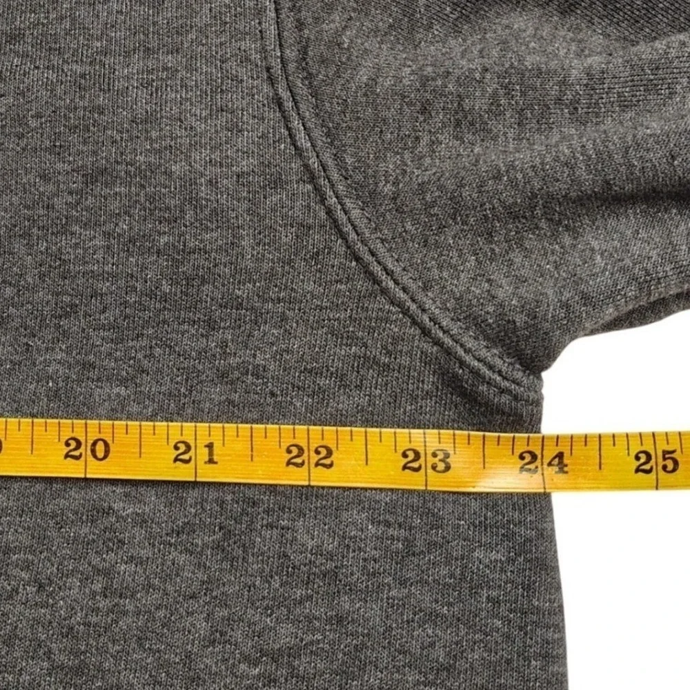 Carhartt Mens Loose Fit Hoodie Charcoal Gray Neon Yellow Sleeve Logo‎ Medium